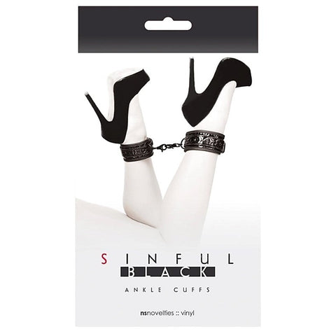 Luxurious Faux Leather Ankle Restraints by NS Novelties