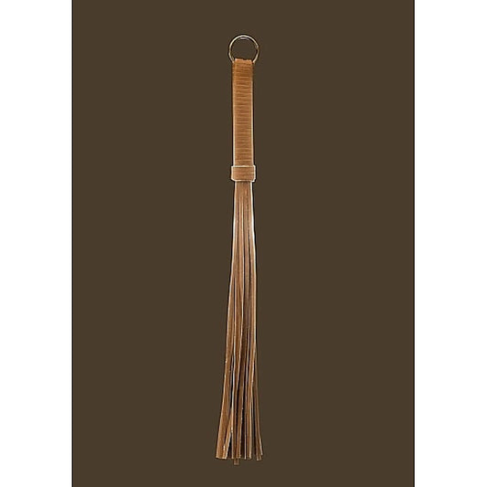 Bonded Leather Whip Brown by Shots Toys
