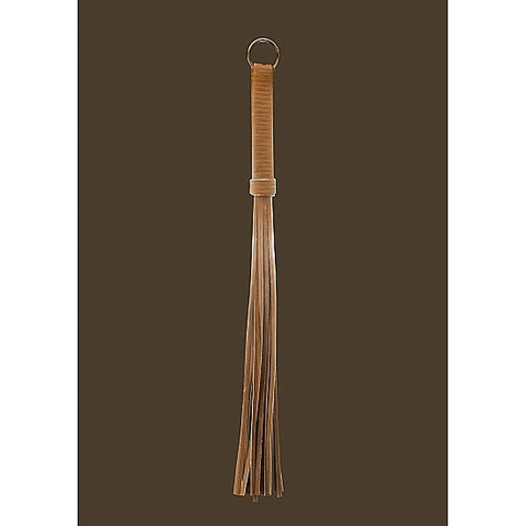 Bonded Leather Whip Brown by Shots Toys