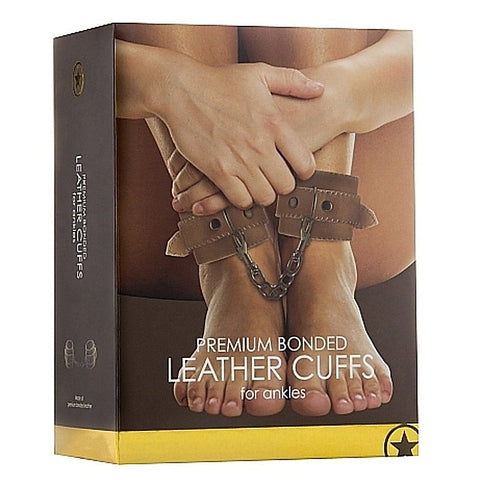 Durable Leather Ankle Restraints by Shots Toys