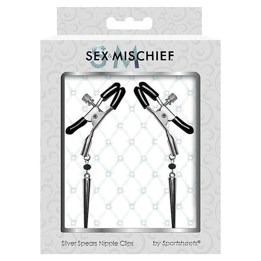 Silver Spears Nipple Clips by Sportsheets