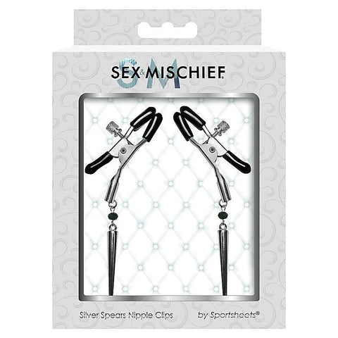 Silver Spears Nipple Clips by Sportsheets