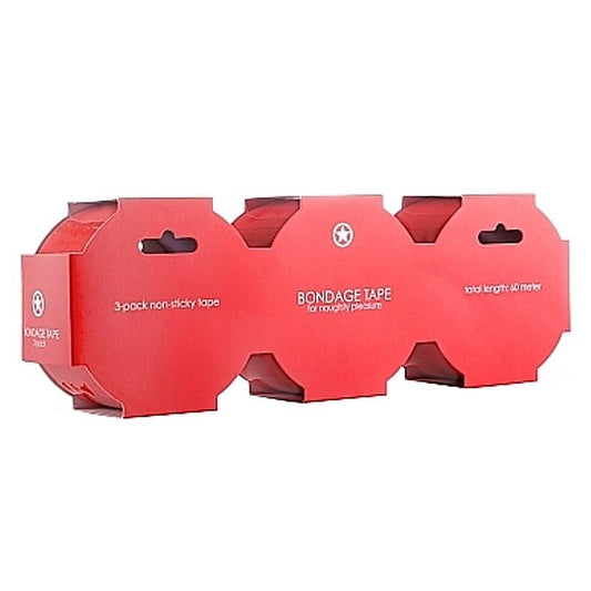 Ouch Bondage Tape 3 Pack Red by Shots Toys