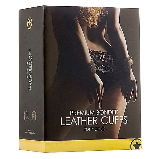 Bonded Leather Cuffs for Hands by Shots Toys