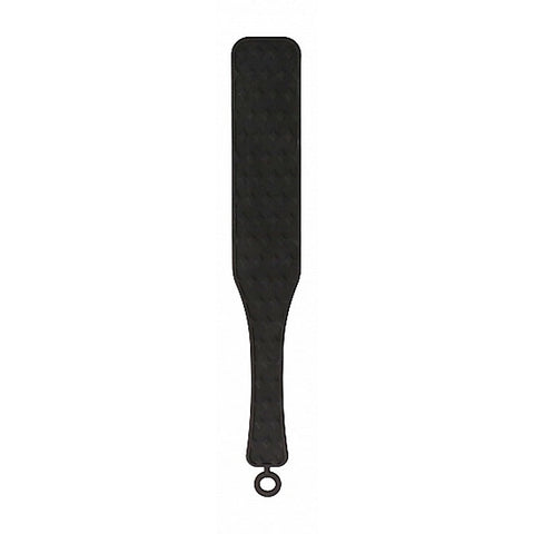 Silicone Textured Paddle Black by Shots Toys