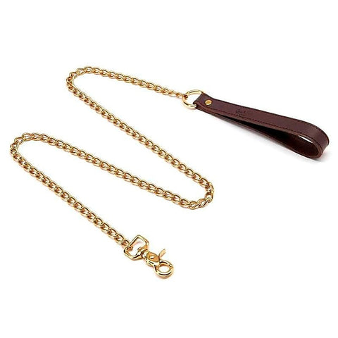 Brown Leather Lead by Coco de Mer