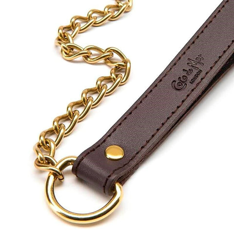 Brown Leather Lead by Coco de Mer