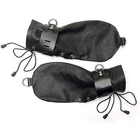 KinkLab Leather Bondage Mittens by The Stockroom