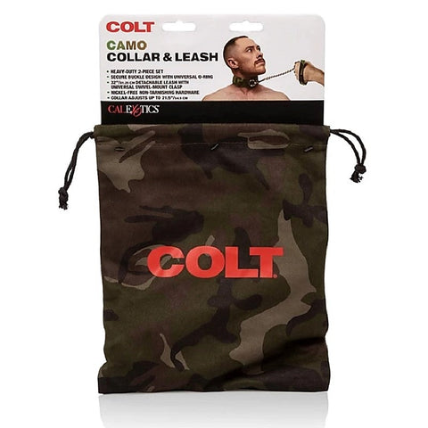 Colt Camo Fetish Play Collar and Leash by California Exotics