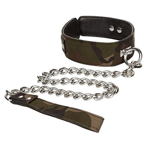Colt Camo Fetish Play Collar and Leash by California Exotics