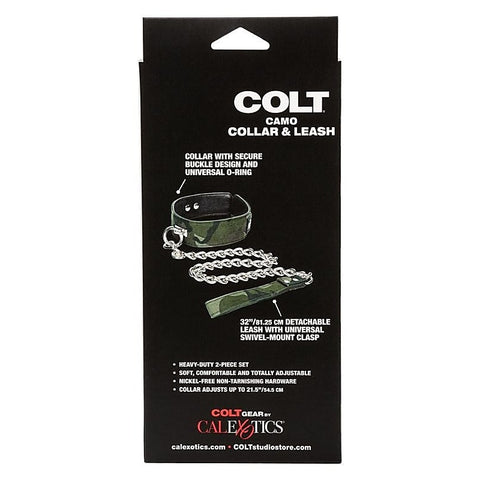 Colt Camo Fetish Play Collar and Leash by California Exotics