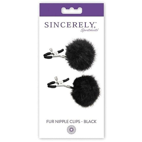 Sincerely Fur Nipple Clips by Sportsheets