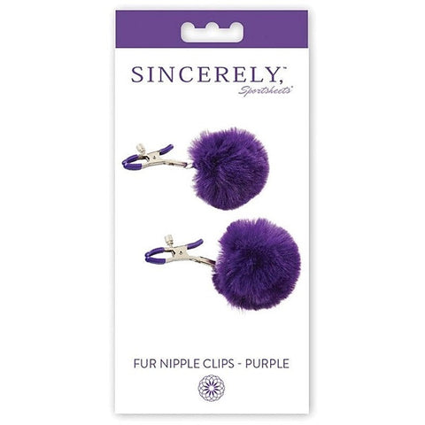 Sincerely Fur Nipple Clips by Sportsheets