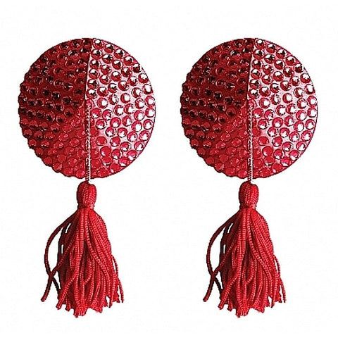 Ouch! Nipple Tassels Round Red by Shots Toys