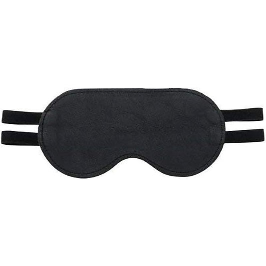 Soft Leather Contour Blindfold with Double Straps