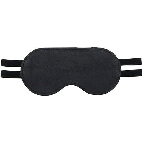 Soft Leather Contour Blindfold with Double Straps