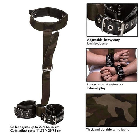 Colt Camo BDSM Play Collar and Cuffs by California Exotics