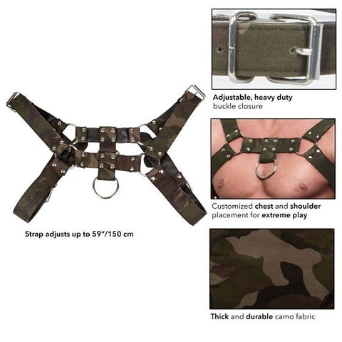 Colt Camo Bondage Play Chest Harness by California Exotics