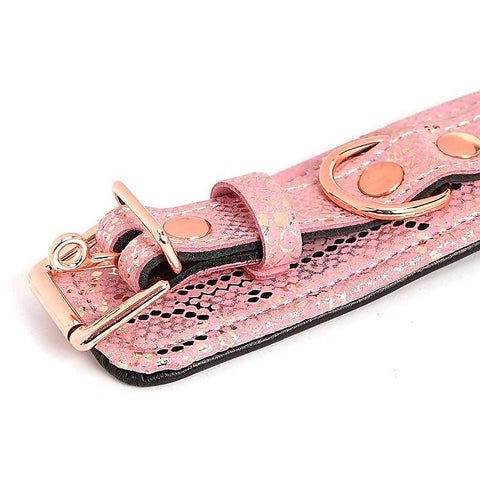 Pink Snake Microfiber Wrist Cuffs by Spartacus