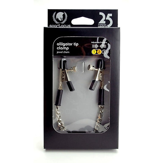 Adjustable Alligator Clamps with Jewel Chain by Spartacus