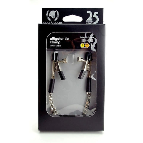 Adjustable Alligator Clamps with Jewel Chain by Spartacus