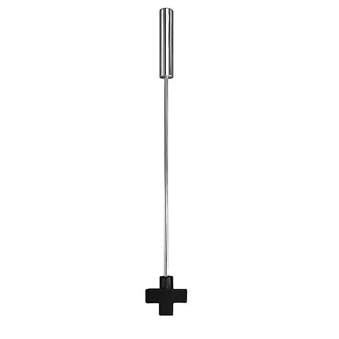 Leather Cross Tipped Crop Black by Shots Toys