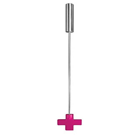 Leather Cross Tipped Crop Black by Shots Toys