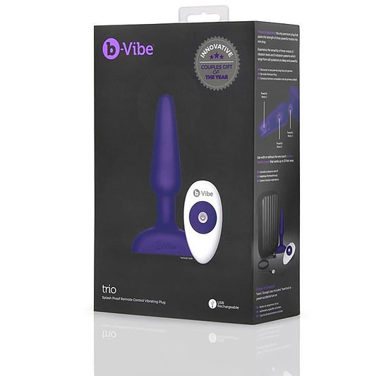 Trio Vibrating Butt Plug by B-Vibe