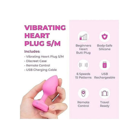 Remote-Controlled Vibrating Heart Plug by B-Vibe