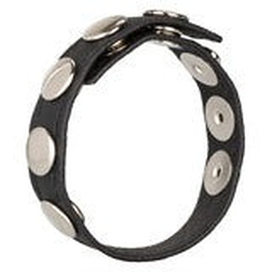 Ares Leather Multi Snap Cock Ring by California Exotics