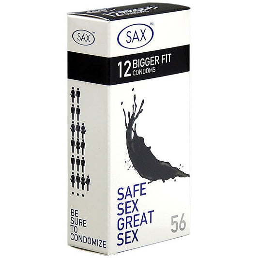 12 Bigger Fit Condoms by Sax