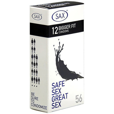 12 Bigger Fit Condoms by Sax