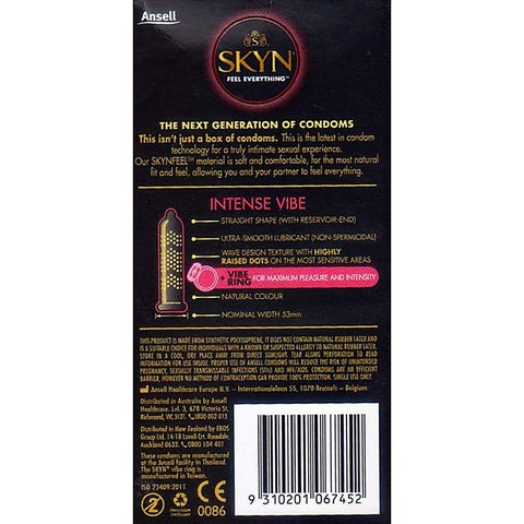 Skyn Intense Vibe Condoms by Ansell