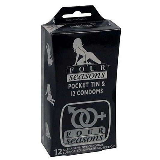 Black Collection - Stretchy Fit Condoms by Four Seasons