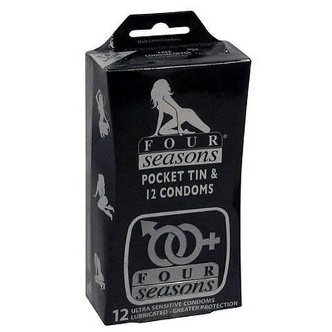 Black Collection - Stretchy Fit Condoms by Four Seasons