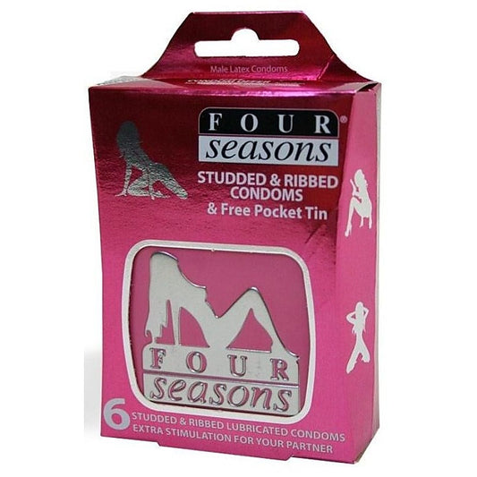 Studded and Ribbed Condoms by Four Seasons