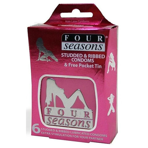 Studded and Ribbed Condoms by Four Seasons