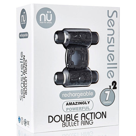 Double Action Rechargeable Bullet Cock Ring by Nu Sensuelle
