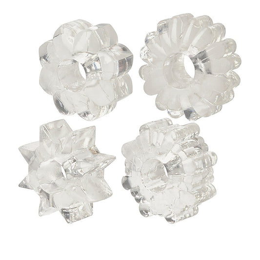 Basic Essentials Set of 4 Super Stretchy Cock Rings
