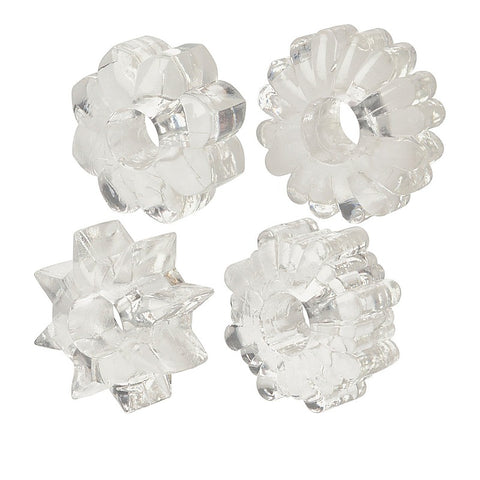 Basic Essentials Set of 4 Super Stretchy Cock Rings