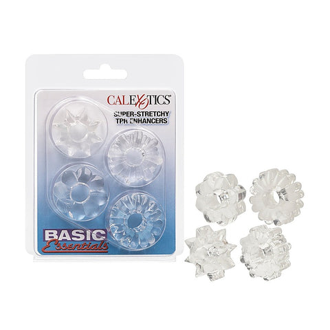 Basic Essentials Set of 4 Super Stretchy Cock Rings