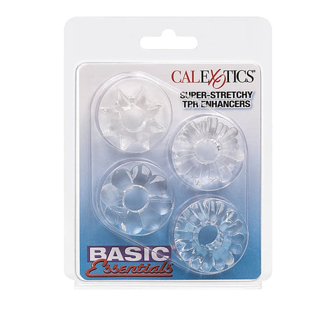 Basic Essentials Set of 4 Super Stretchy Cock Rings