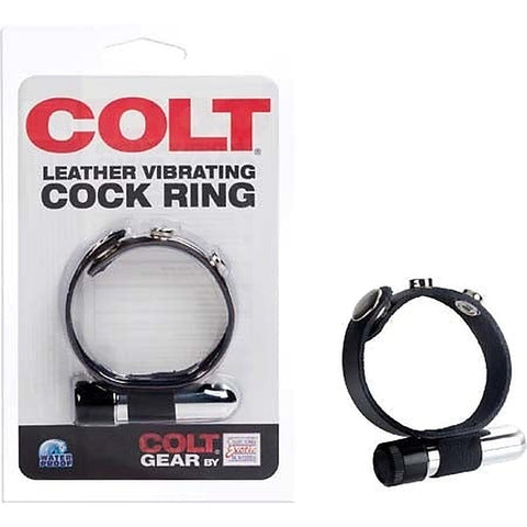 Colt Leather Vibrating Male Cock Ring by California Exotics