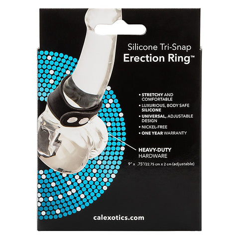 Silicone Tri-Snap Erection Enhancer Cock Ring