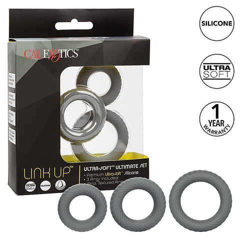 Link Up Ultra-Soft Ultimate Stretchy Male Cock Ring Set