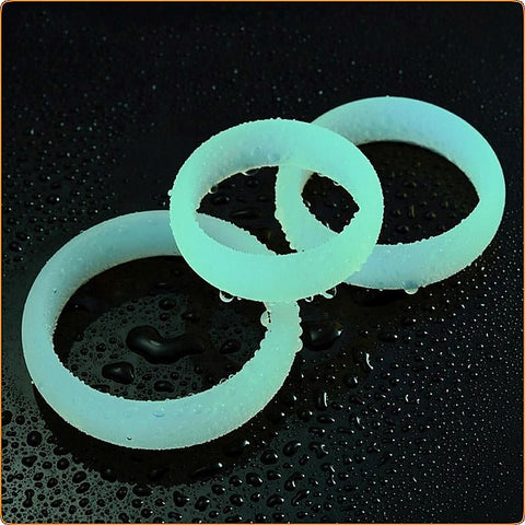 Glow-in-the-Dark Pleasure Enhancing Cock Ring Set by BDStyle