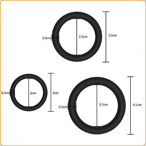 Glow-in-the-Dark Pleasure Enhancing Cock Ring Set by BDStyle