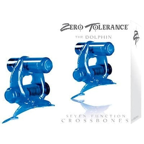 Crossbones Diving Dolphin Double Bullet Cock Ring by Evolved