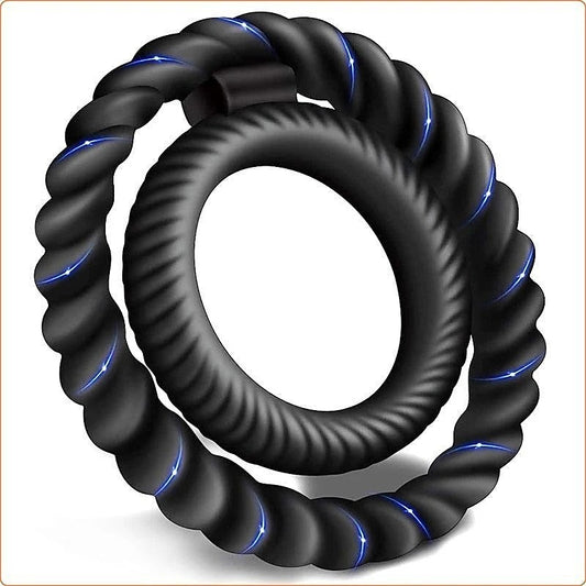Silicone Dual Textured Penis Ring by BDStyle