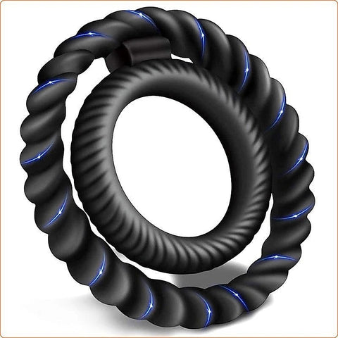 Silicone Dual Textured Penis Ring by BDStyle